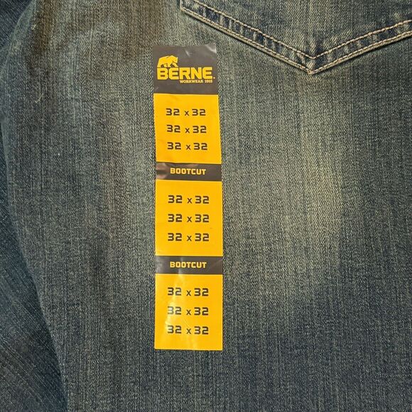 Berne Mens Putty Cotton Blend Flex 180 Pants 32x32 NWT - Picture 3 of 11